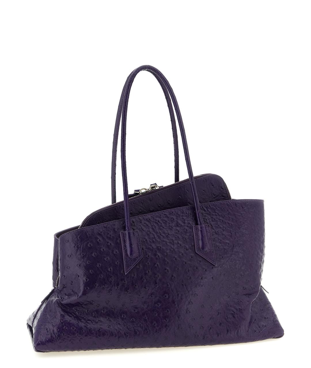 THE ATTICO Фиолетовая кожаная сумка тоут, фото 2