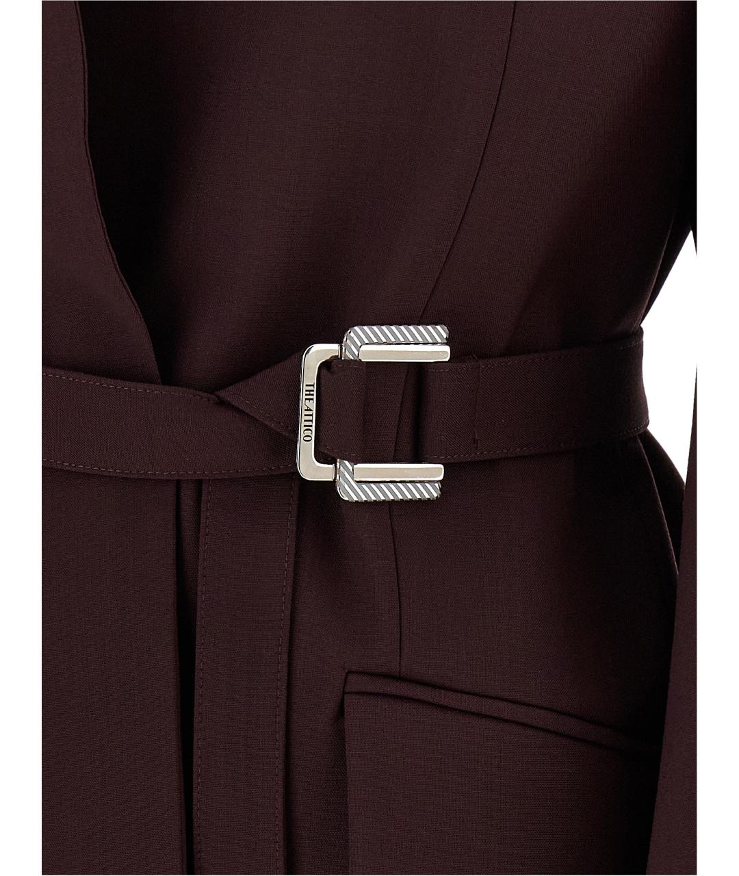 THE ATTICO Фиолетовый полиэстеровый жакет/пиджак, фото 5