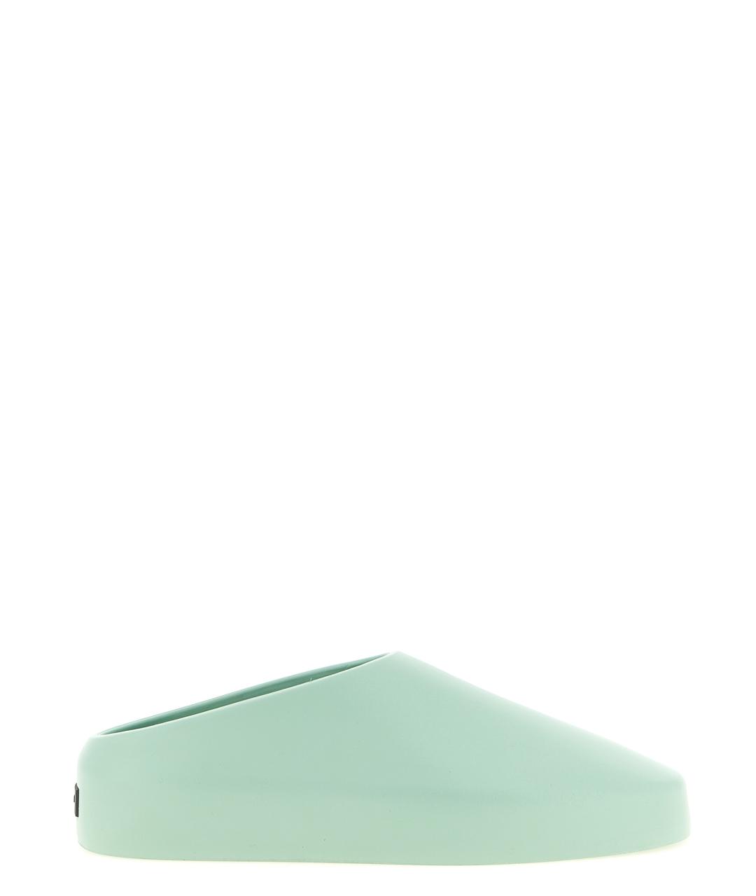 FEAR OF GOD Зеленые резиновые шлепанцы, фото 1