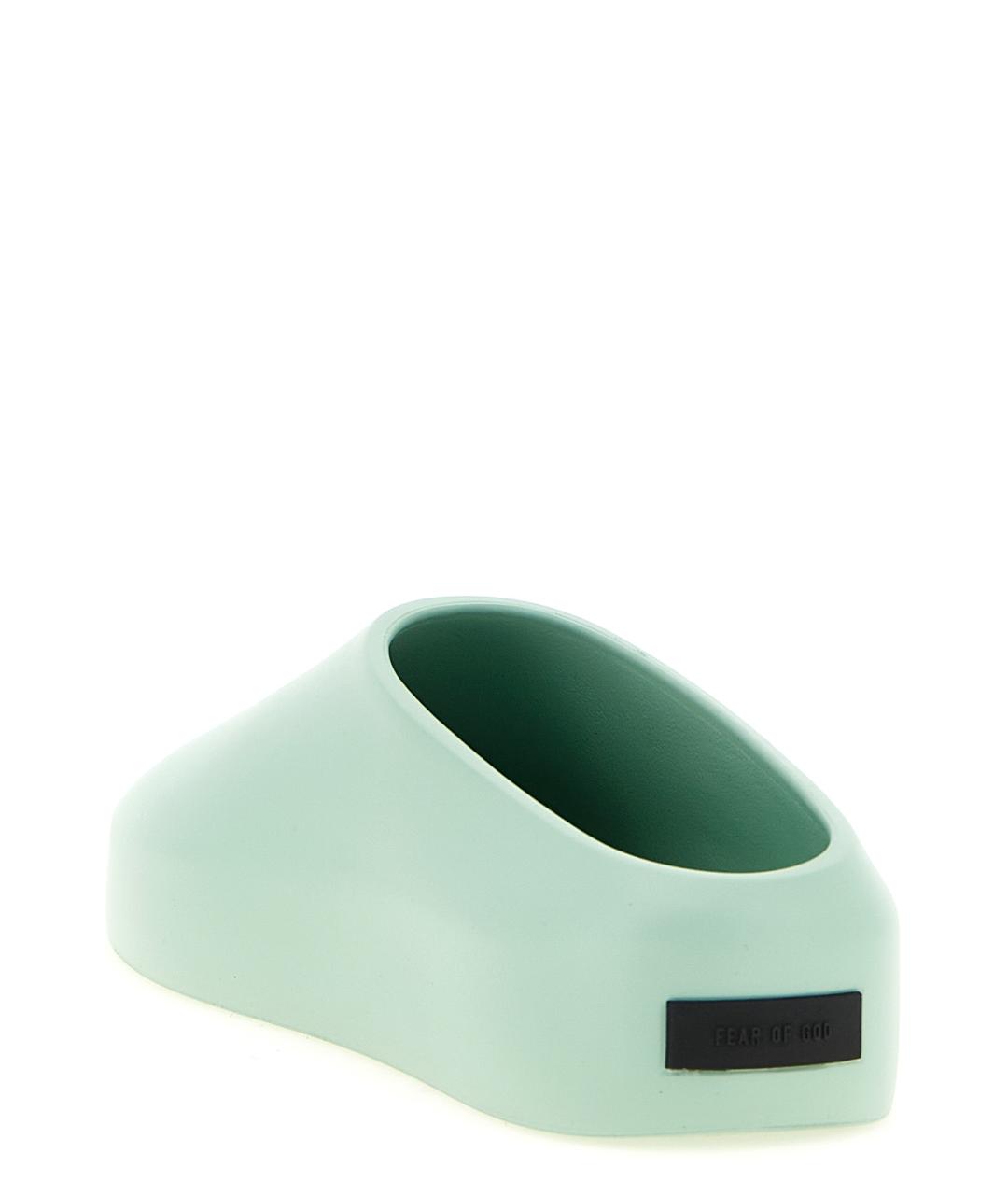 FEAR OF GOD Зеленые резиновые шлепанцы, фото 3