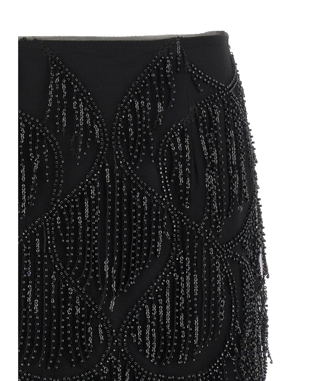 ROTATE Черная вискозная юбка мини, фото 3