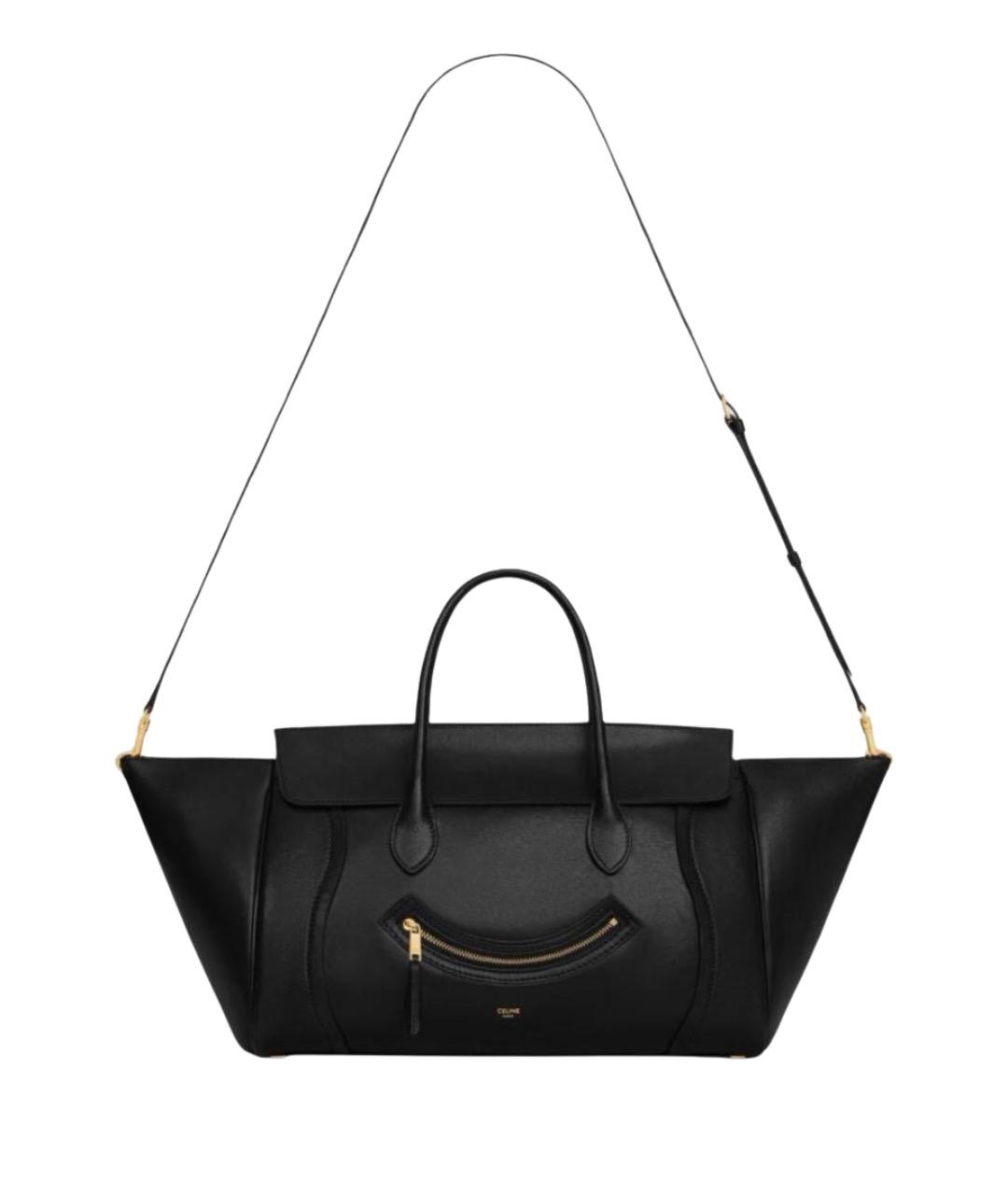 CELINE Черная кожаная сумка тоут, фото 1