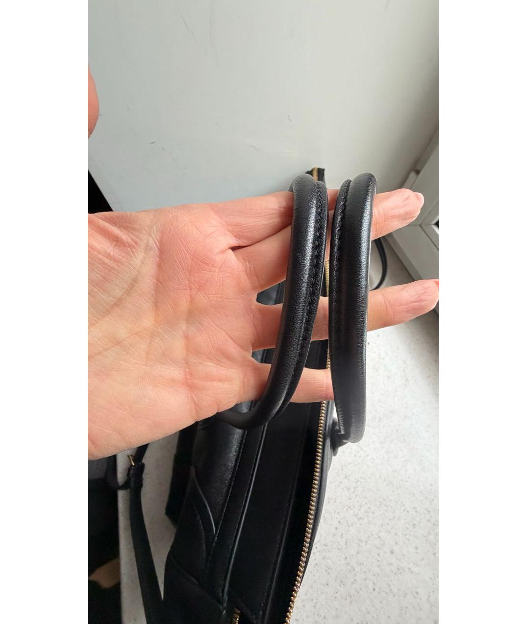 CELINE Черная кожаная сумка тоут, фото 5