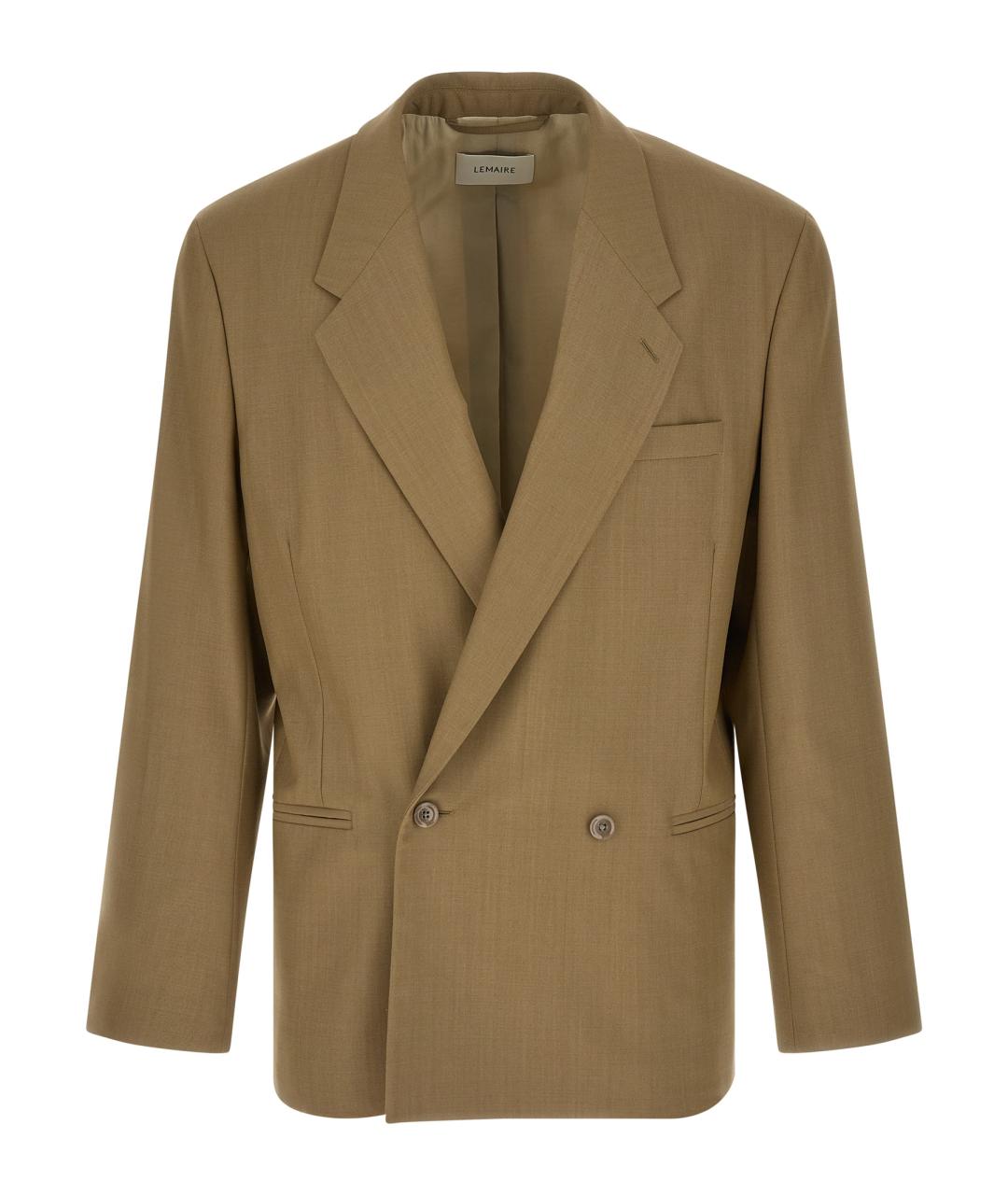 LEMAIRE Коричневый шерстяной пиджак, фото 1