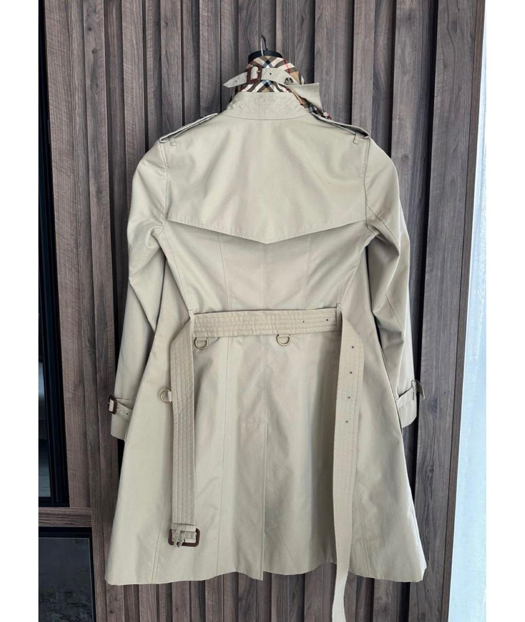BURBERRY Бежевый хлопковый тренч/плащ, фото 4