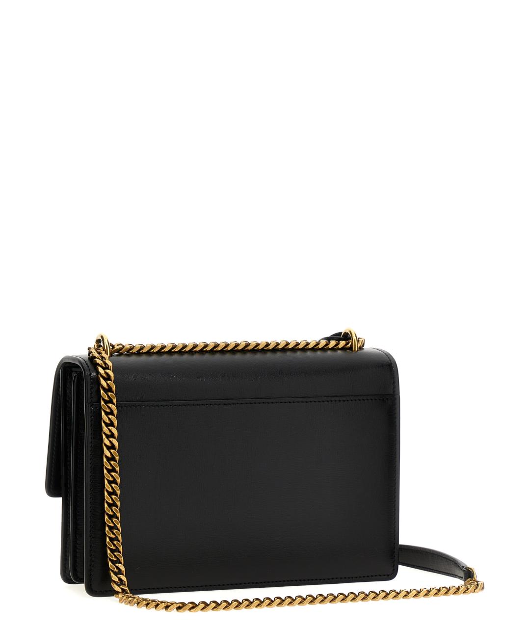 SAINT LAURENT Черная кожаная сумка через плечо, фото 2