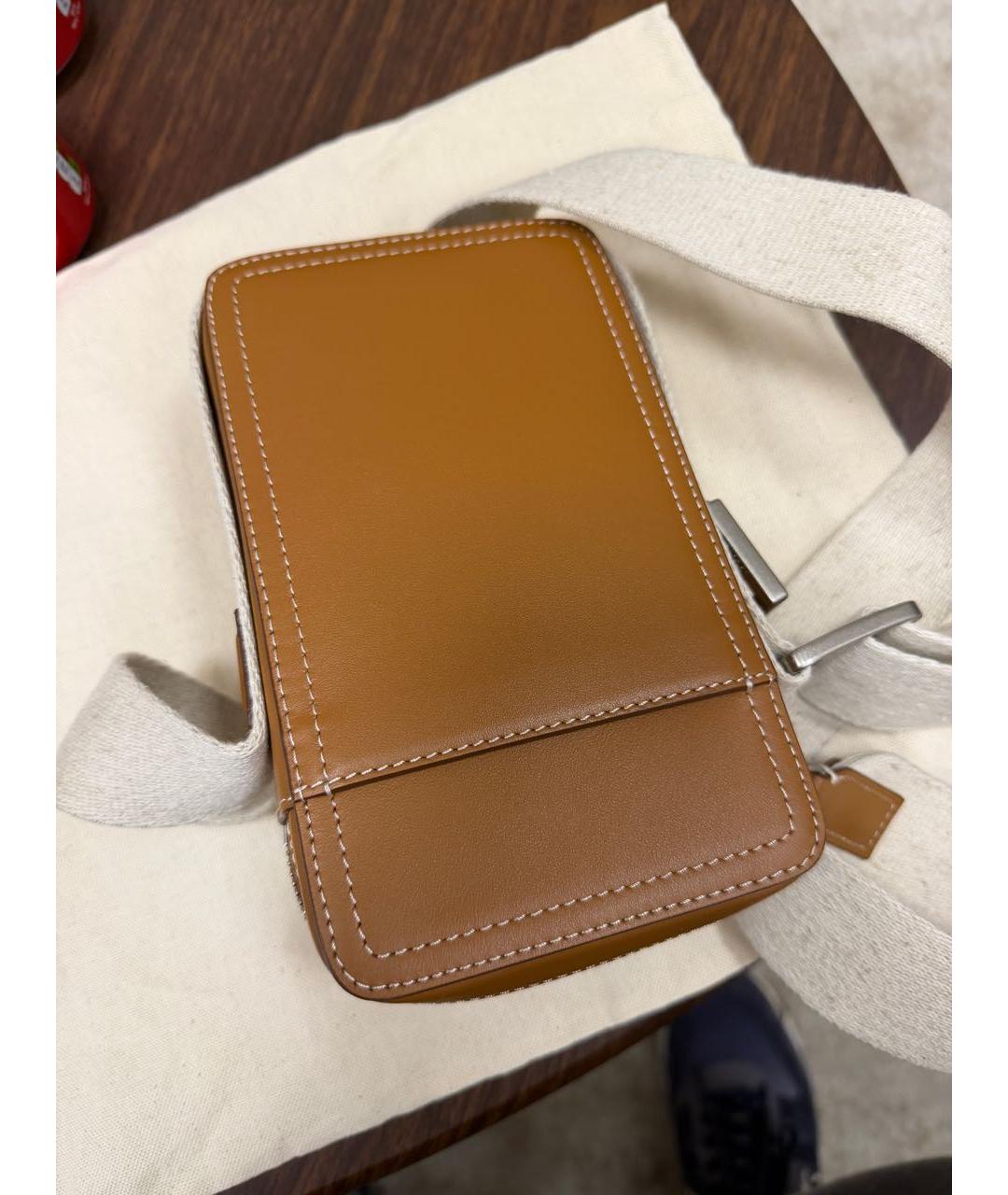 JACQUEMUS Коричневая кожаная сумка на плечо, фото 2