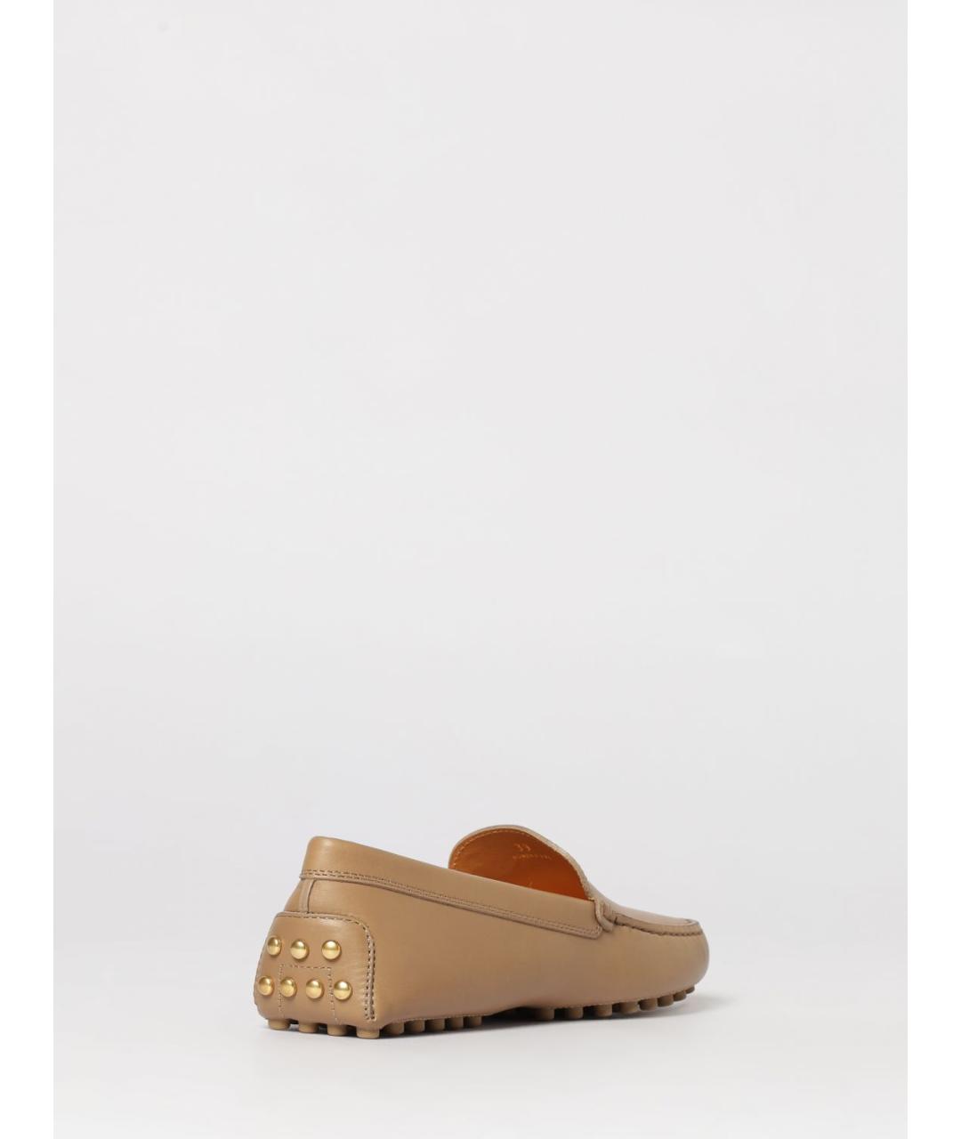 TOD'S Бежевые кожаные мокасины, фото 3
