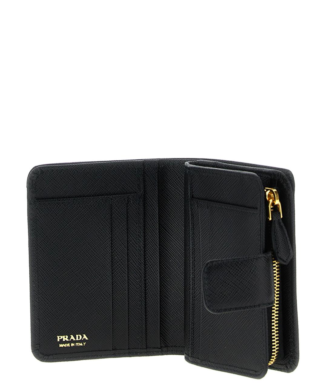 PRADA Черный кожаный кошелек, фото 3