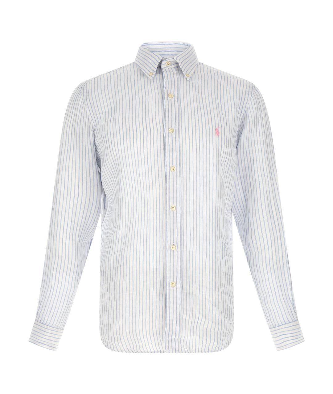 POLO RALPH LAUREN Голубая льняная кэжуал рубашка, фото 1