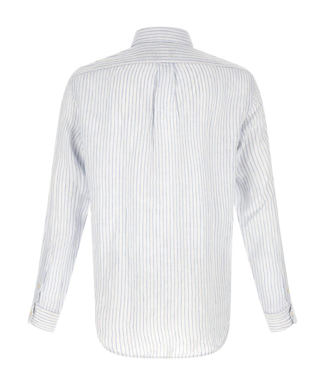 POLO RALPH LAUREN Голубая льняная кэжуал рубашка, фото 2