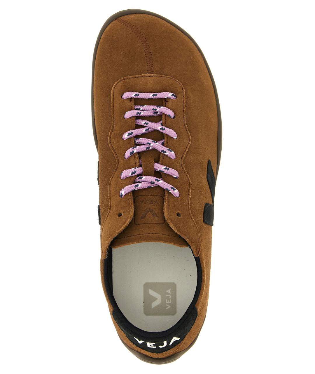 VEJA Коричневые замшевые низкие кроссовки / кеды, фото 4