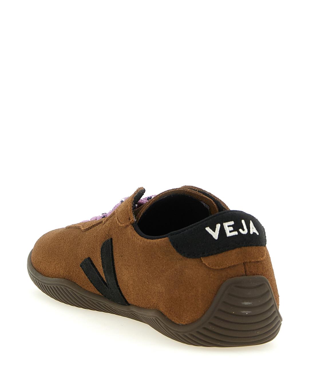 VEJA Коричневые замшевые низкие кроссовки / кеды, фото 3