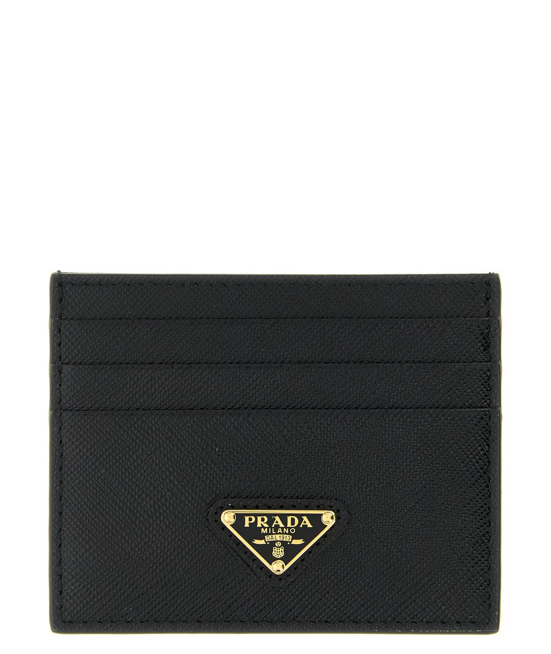 PRADA Черный кожаный кардхолдер, фото 1