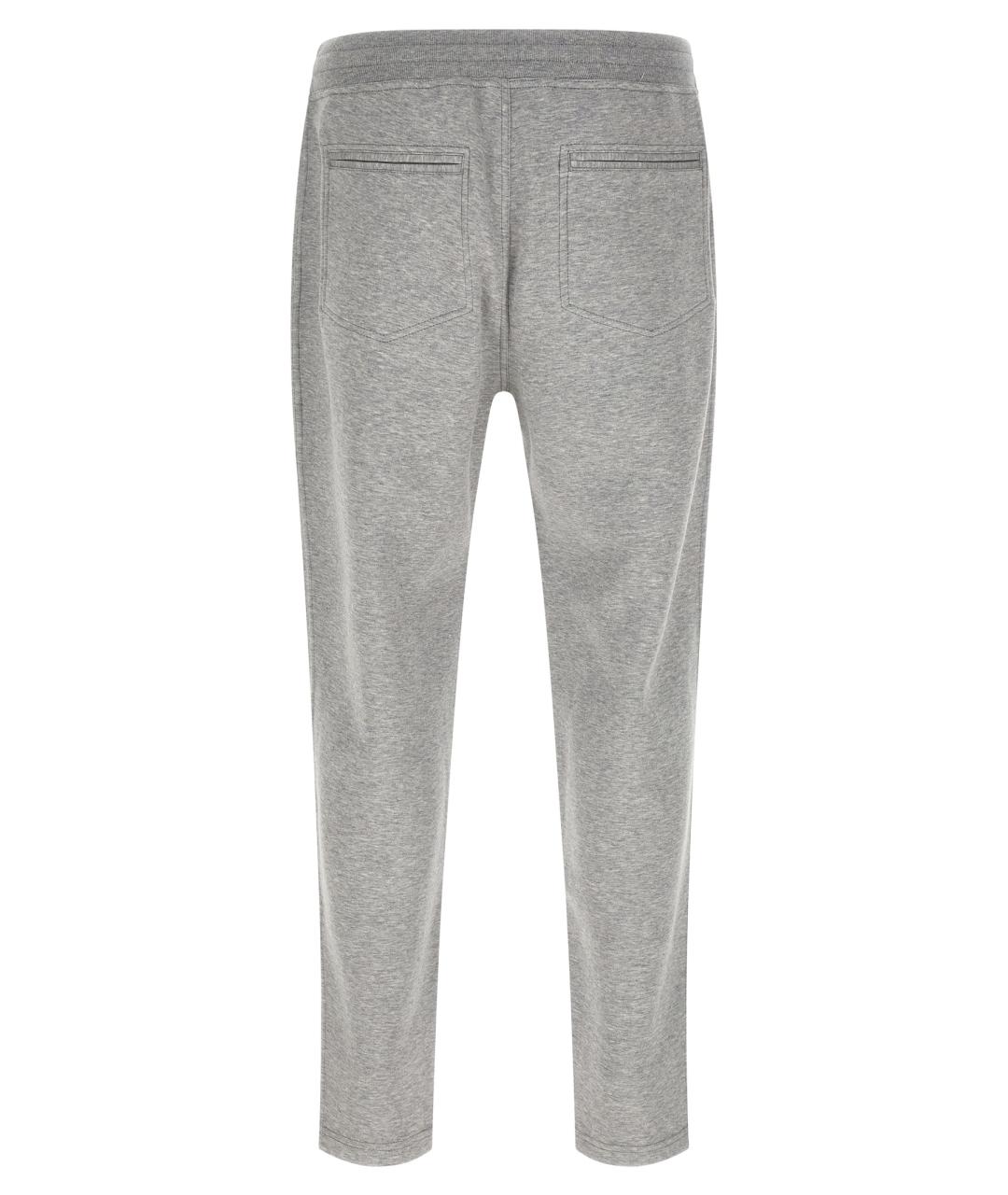 BRUNELLO CUCINELLI Серые хлопковые повседневные брюки, фото 2