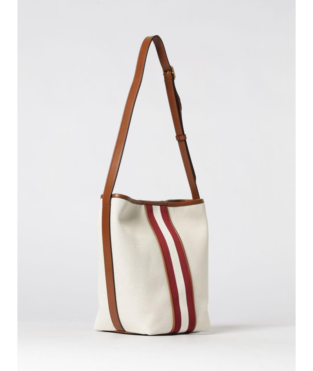 BALLY Бежевая тканевая сумка через плечо, фото 2