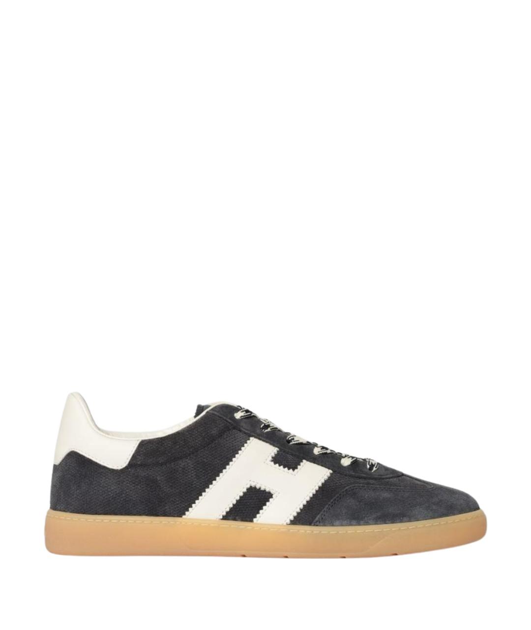 HOGAN Синие замшевые низкие кроссовки / кеды, фото 1