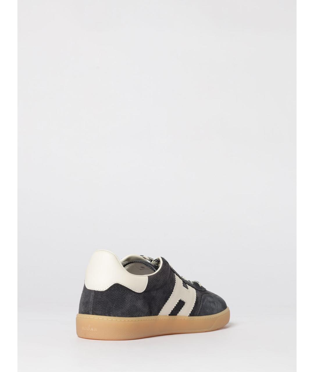 HOGAN Синие замшевые низкие кроссовки / кеды, фото 3