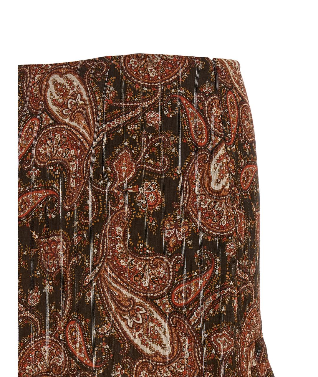 THE ANDAMANE Коричневая вискозная юбка макси, фото 4