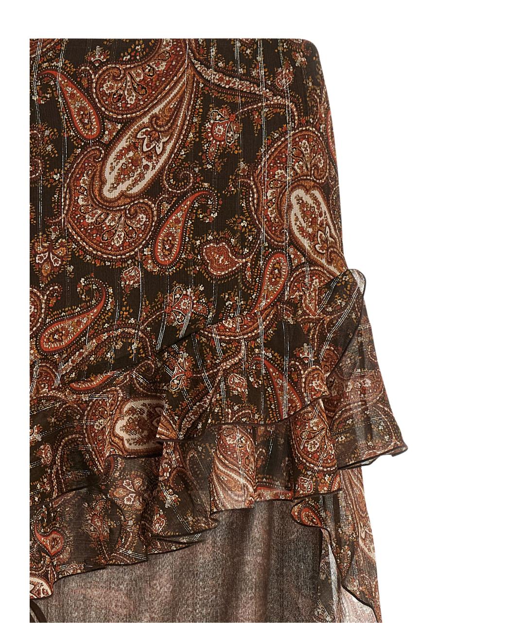 THE ANDAMANE Коричневая вискозная юбка макси, фото 3