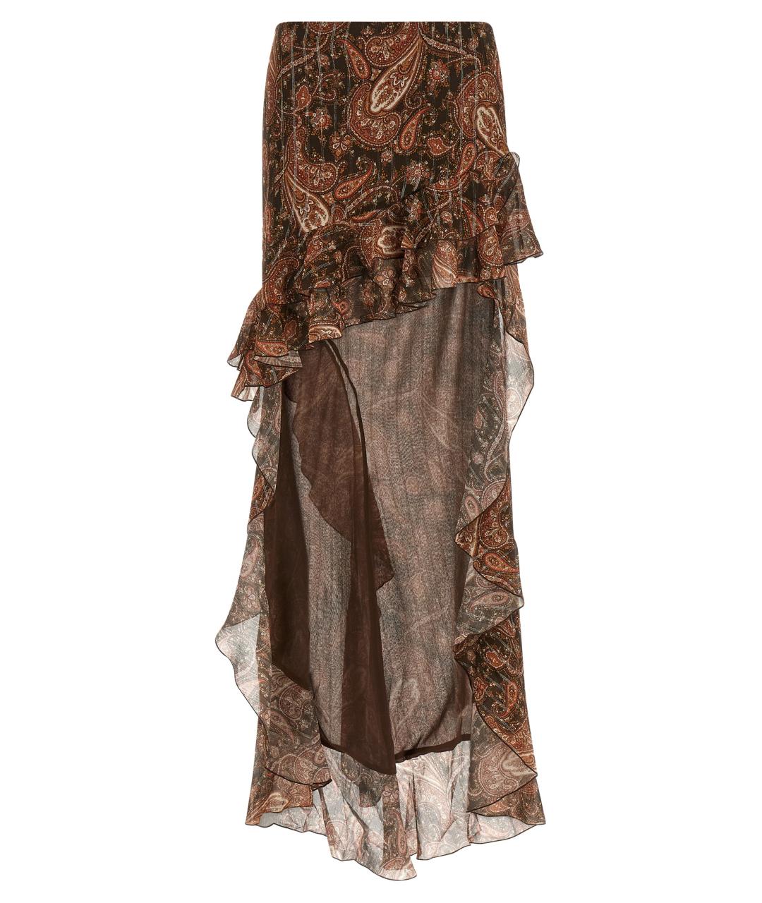 THE ANDAMANE Коричневая вискозная юбка макси, фото 1