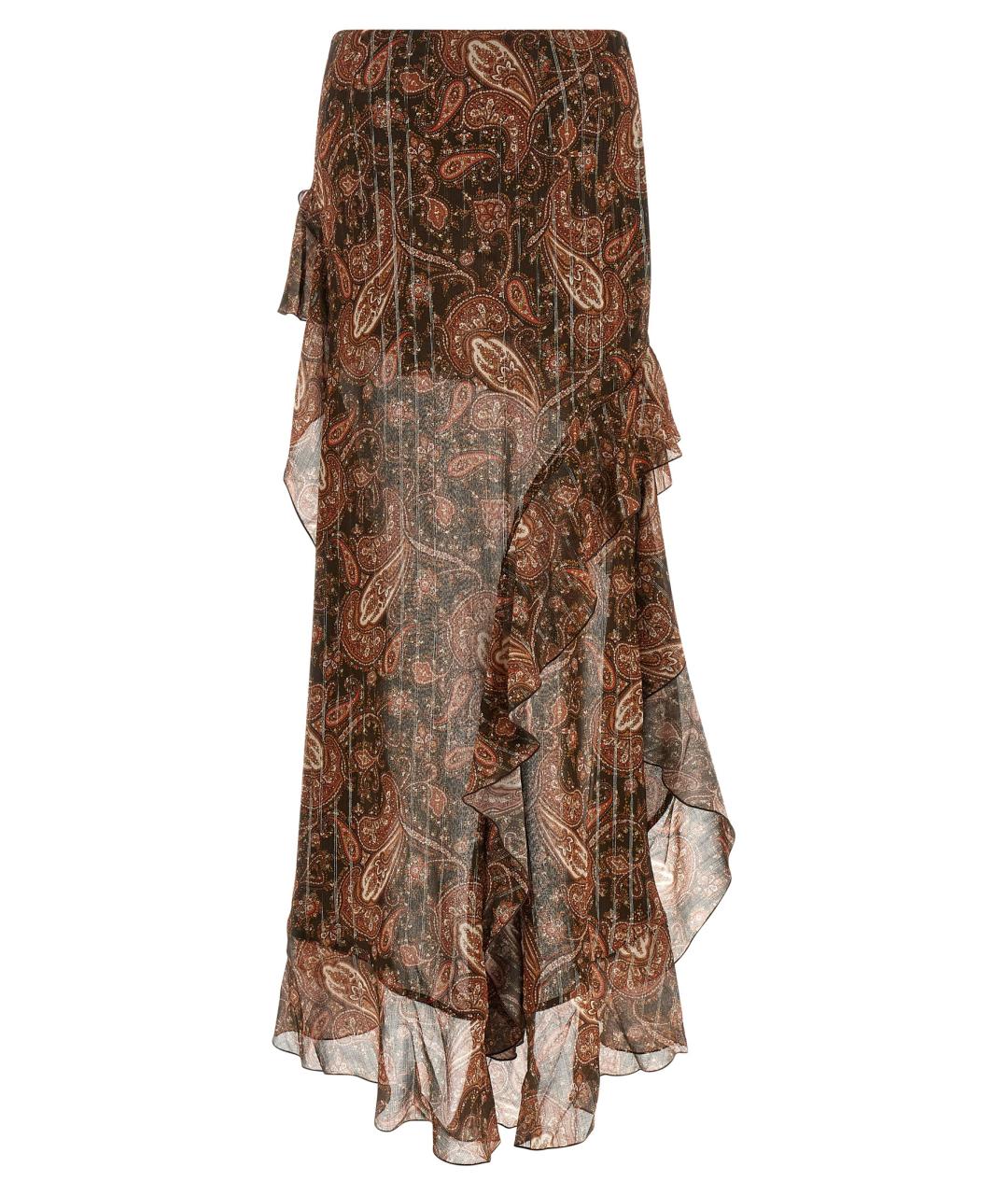 THE ANDAMANE Коричневая вискозная юбка макси, фото 2