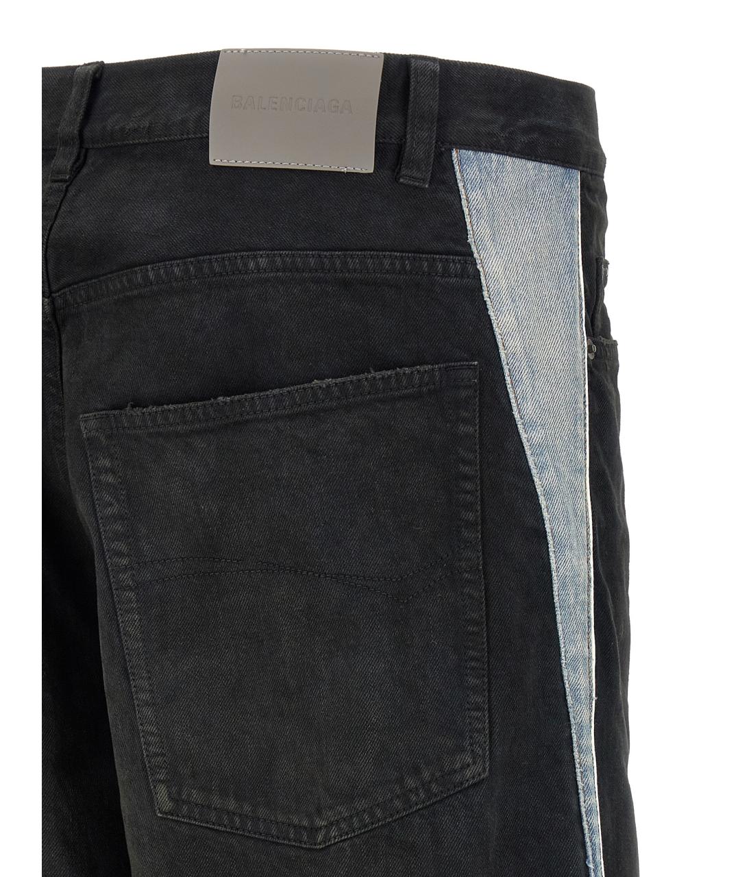 BALENCIAGA Черные хлопковые прямые джинсы, фото 4