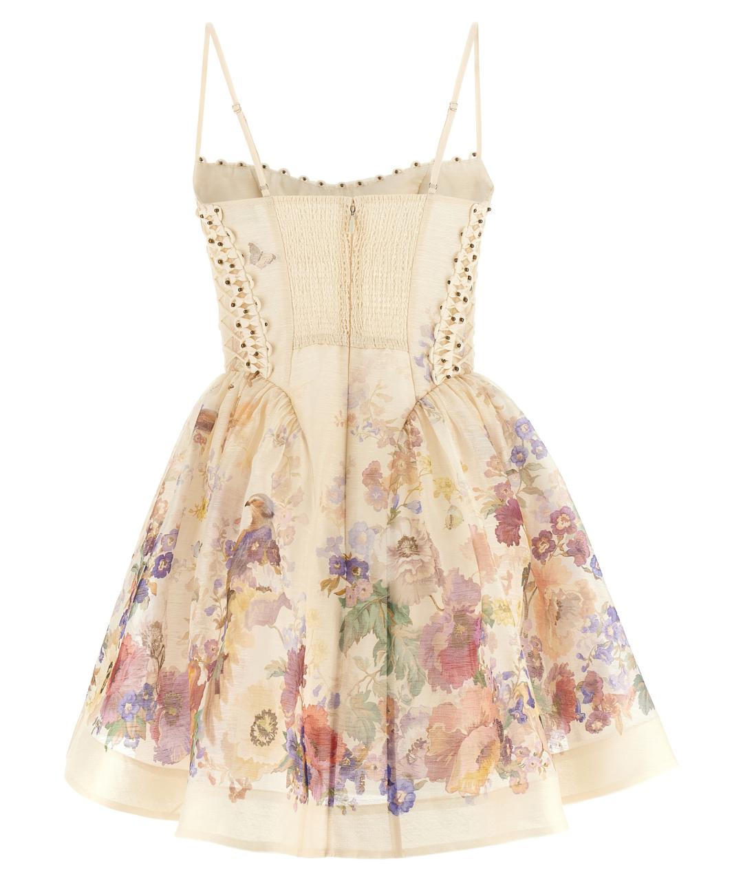 ZIMMERMANN Мульти льняное коктейльное платье, фото 2