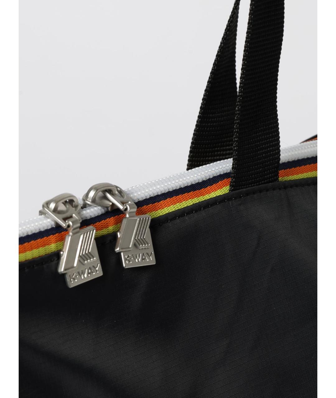 K-WAY Черная тканевая сумка тоут, фото 3
