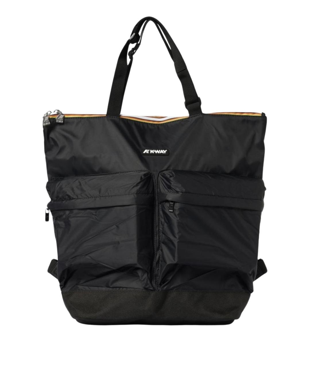 K-WAY Черная тканевая сумка тоут, фото 1