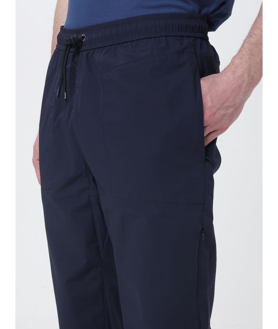 K-WAY Синие полиамидовые повседневные брюки, фото 3