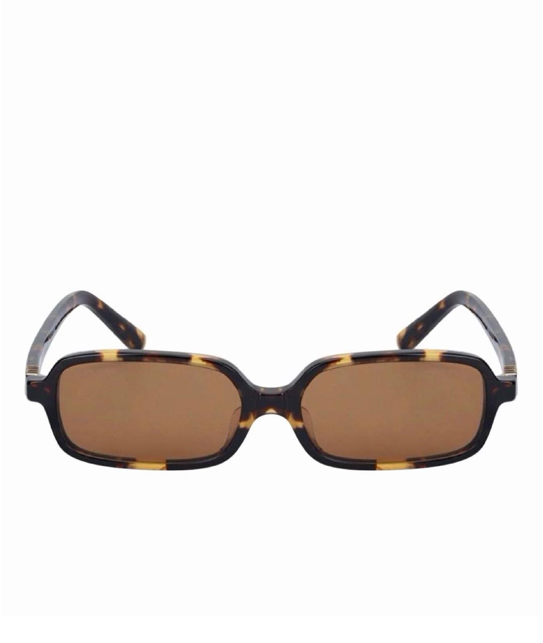 MIU MIU Коричневые пластиковые солнцезащитные очки, фото 5