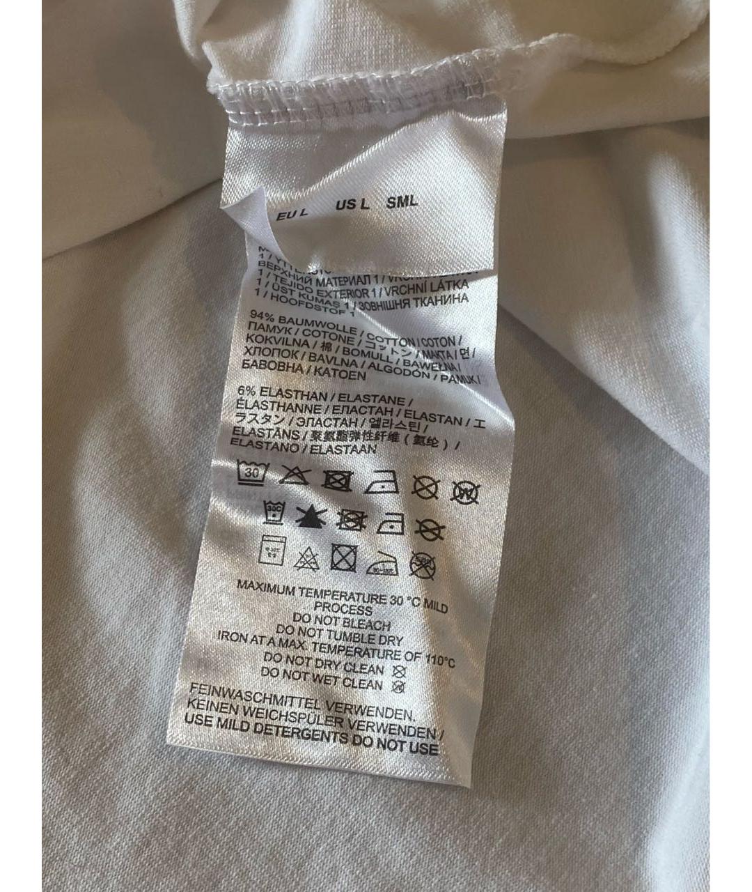 BOGNER Белая хлопко-эластановая футболка, фото 7