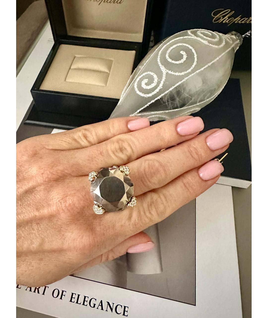 CHOPARD Коричневое кольцо из белого золота, фото 4