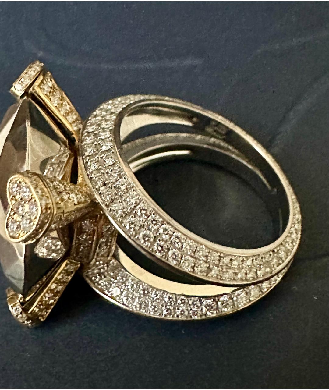 CHOPARD Коричневое кольцо из белого золота, фото 2