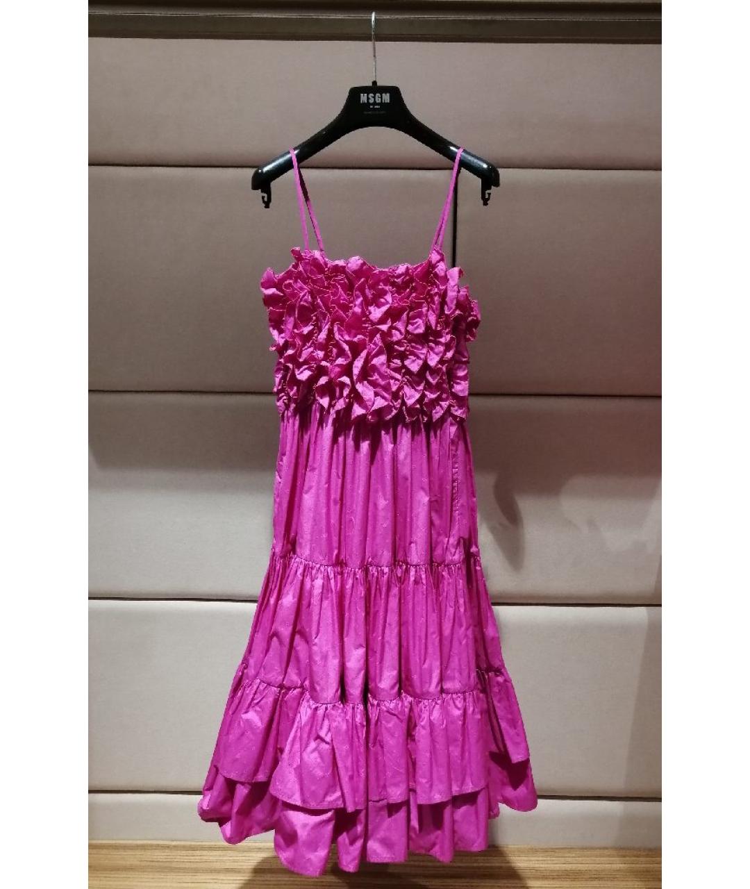 MSGM Фуксия повседневное платье, фото 3