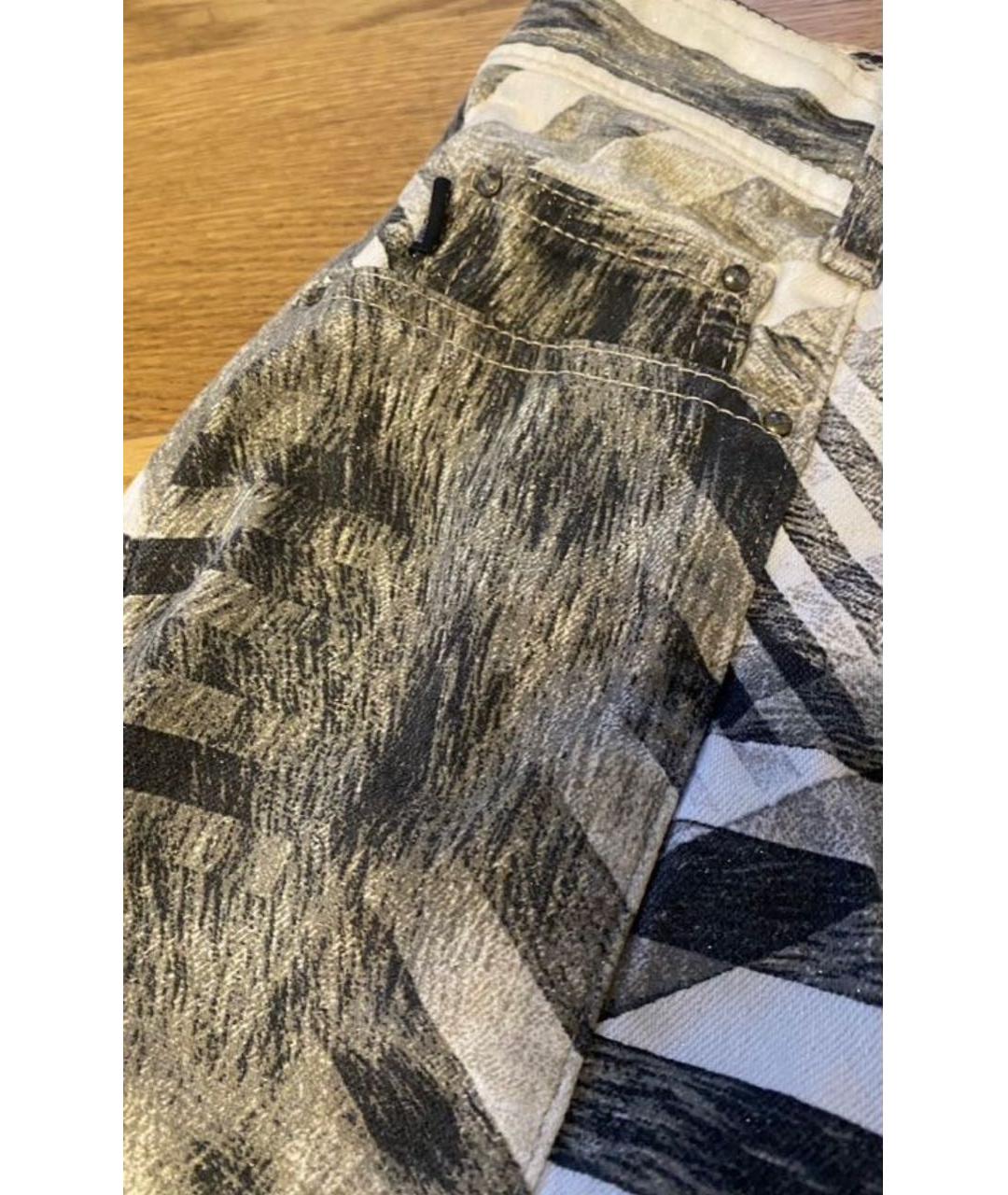 JUST CAVALLI Мульти хлопко-эластановые прямые джинсы, фото 4