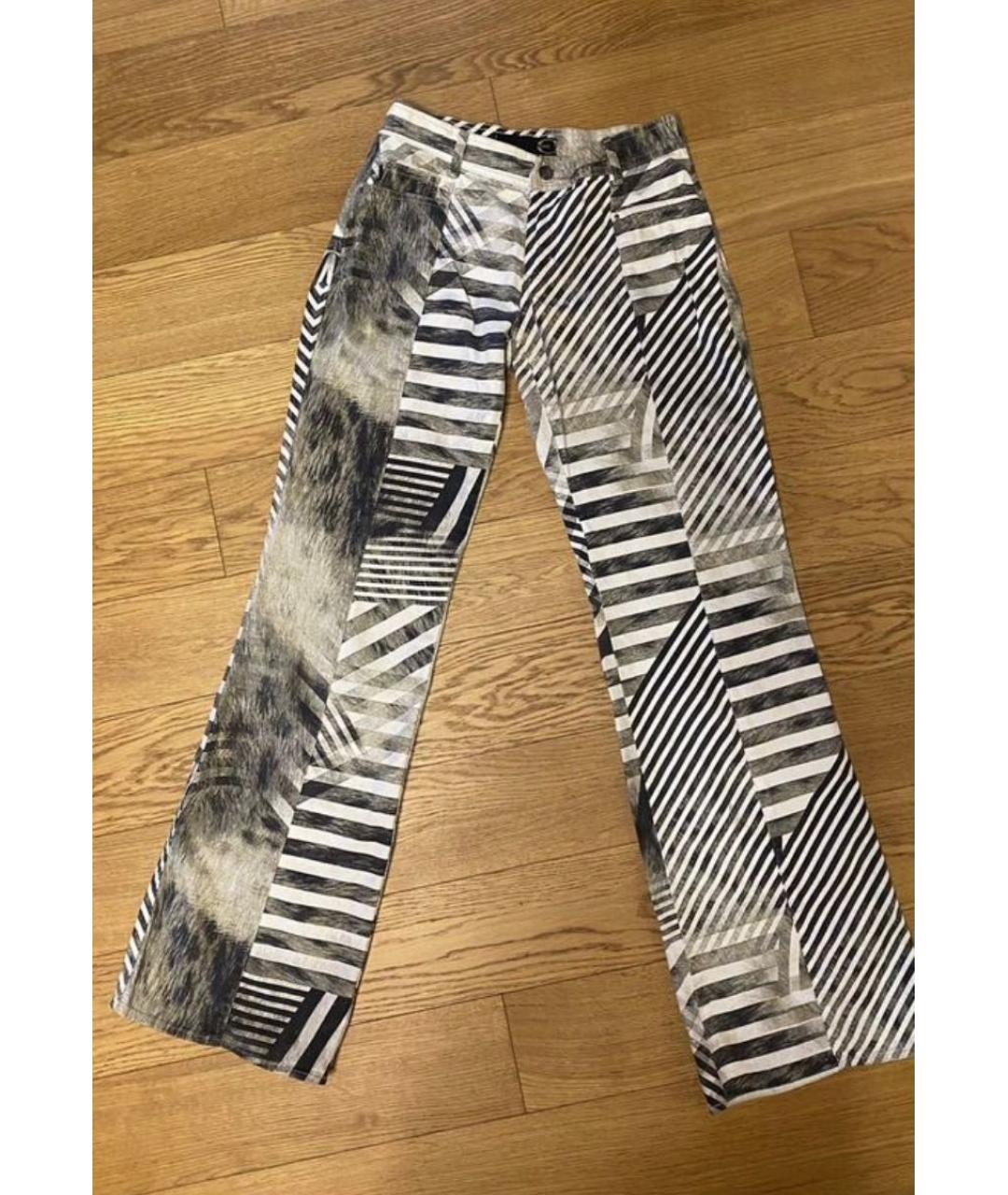 JUST CAVALLI Мульти хлопко-эластановые прямые джинсы, фото 2