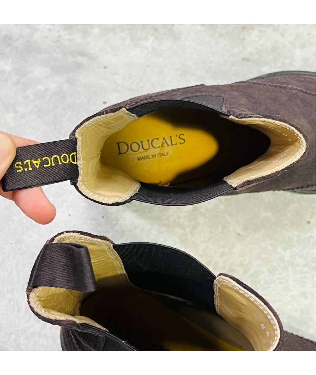 DOUCAL'S Коричневые замшевые полусапоги, фото 3