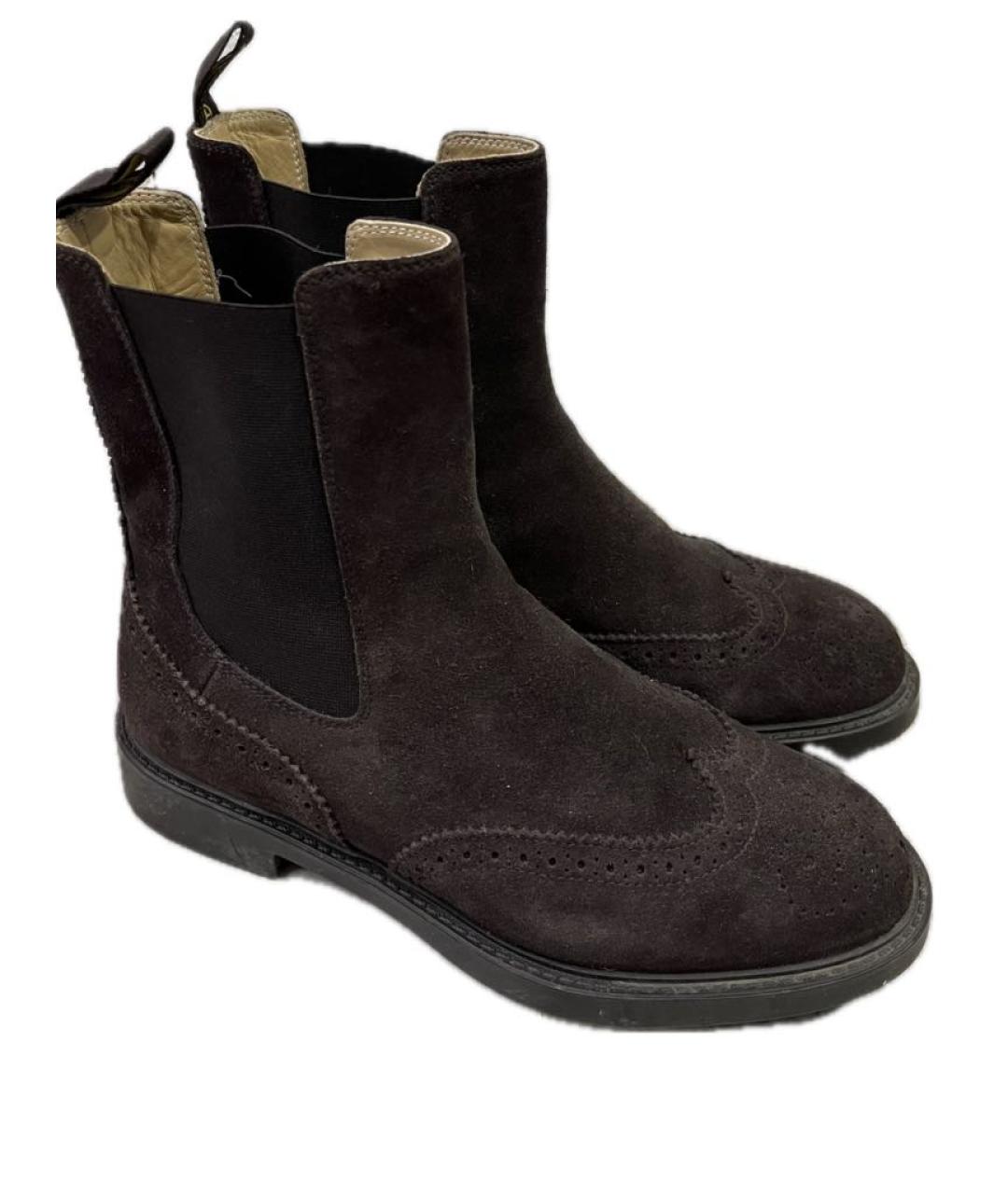 DOUCAL'S Коричневые замшевые полусапоги, фото 5