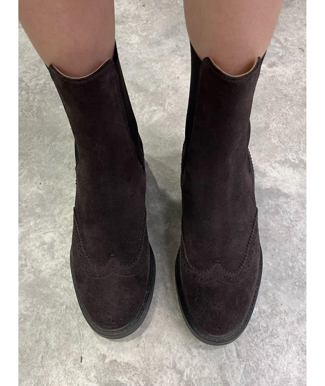 DOUCAL'S Коричневые замшевые полусапоги, фото 2