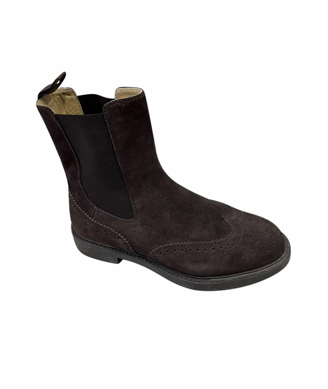 DOUCAL'S Коричневые замшевые полусапоги, фото 1