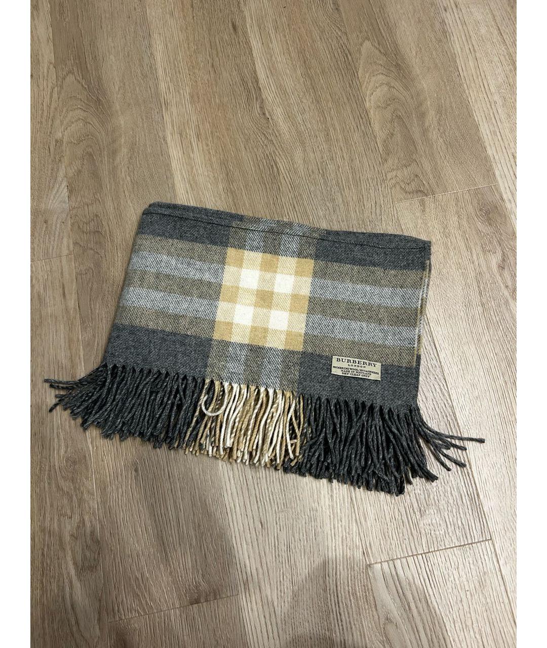BURBERRY Мульти шерстяной шарф, фото 6