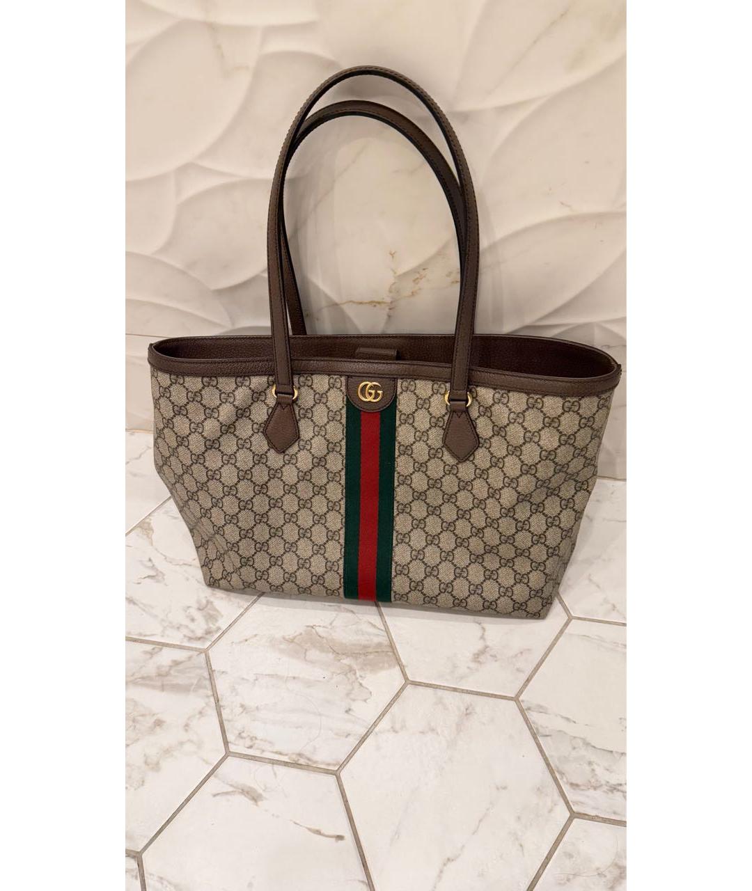 GUCCI Бежевая сумка тоут, фото 5