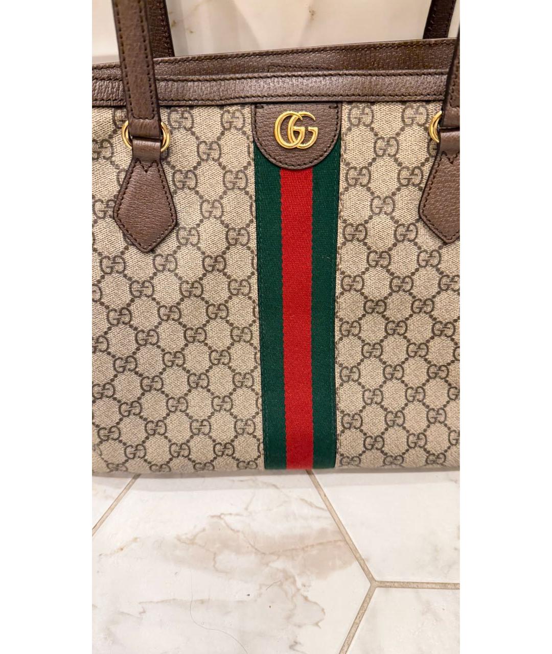 GUCCI Бежевая сумка тоут, фото 4