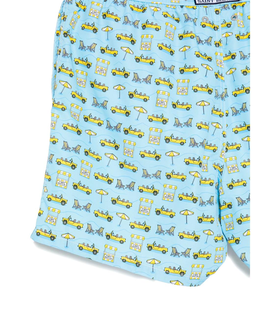 MC2 SAINT BARTH Мульти полиэстеровые шорты, фото 3