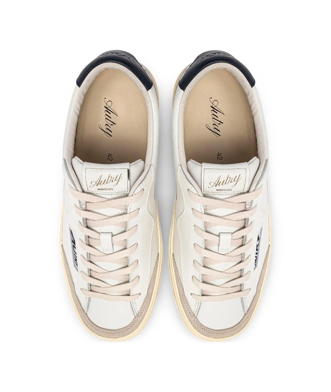 AUTRY Белые кожаные низкие кроссовки / кеды, фото 3