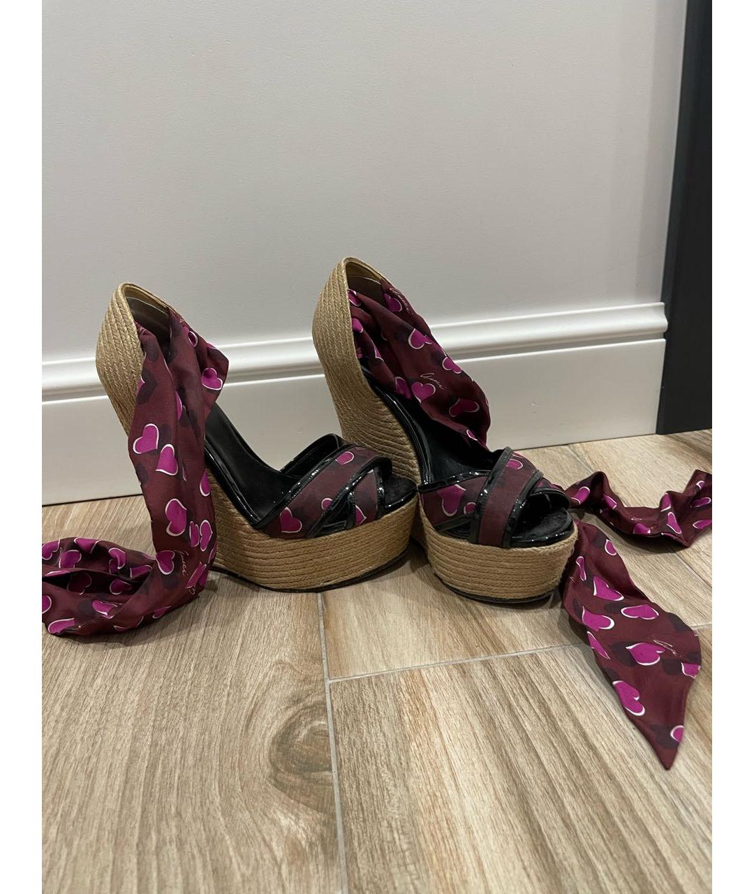 GUCCI Мульти текстильные босоножки, фото 6