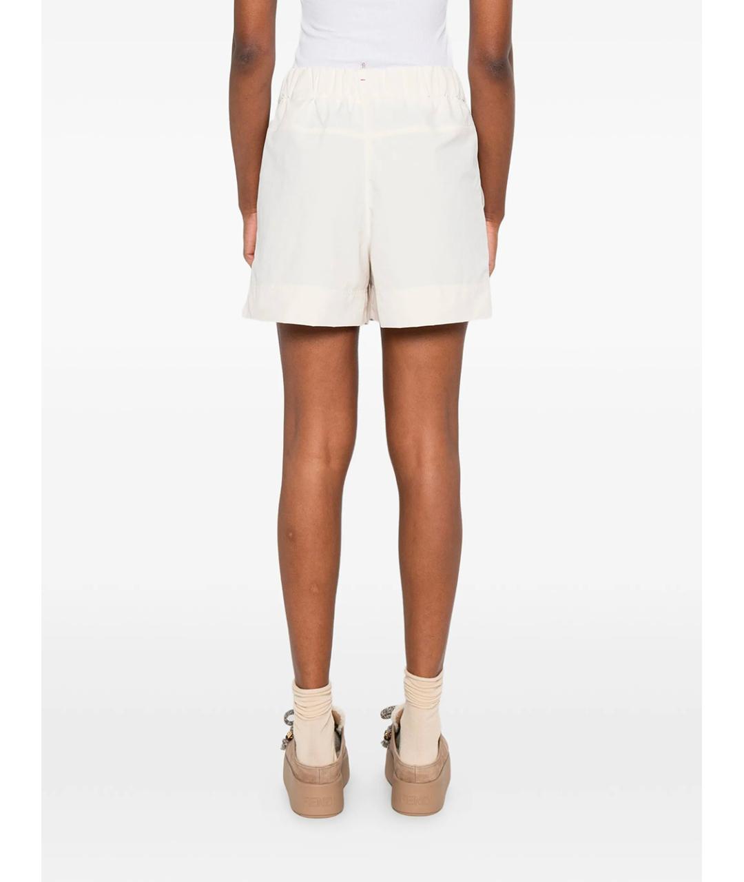 MONCLER Белые полиэстеровые шорты, фото 4