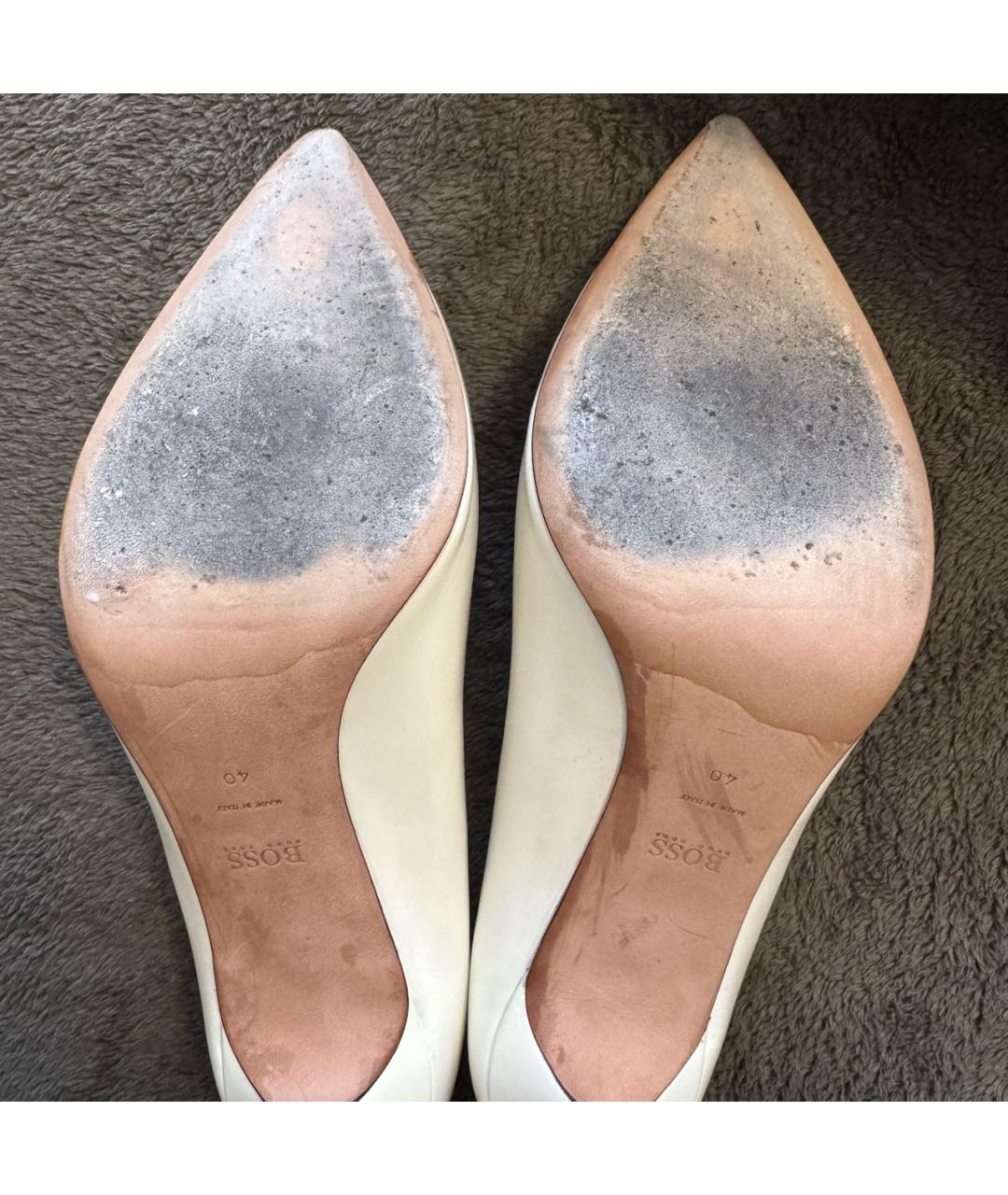 HUGO BOSS Белые кожаные туфли, фото 7